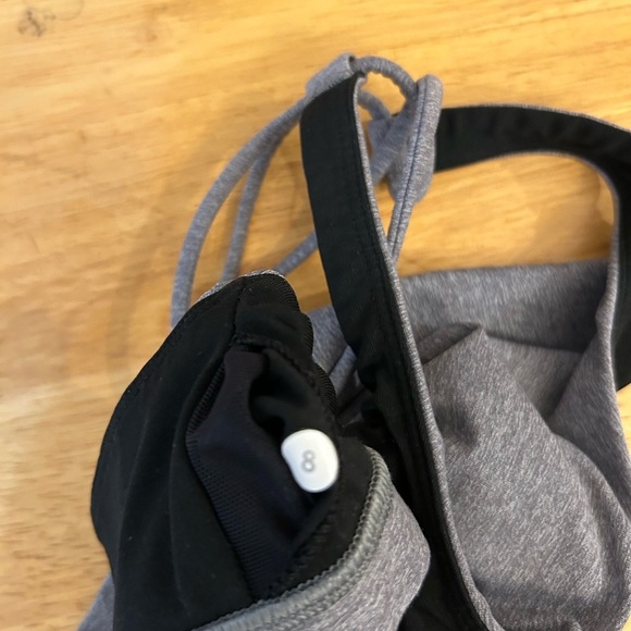 Lululemon Trinity Bra ll Heathered Slate Gray High-Neck Sports Bra - Picture 6 of 6